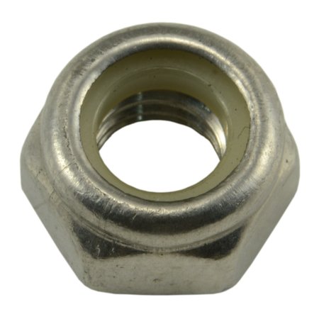 MIDWEST FASTENER Nylon Insert Lock Nut, M6-1.00, A2 Stainless Steel, Not Graded, 100 PK 55129